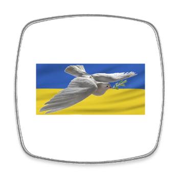 Peace Ukraine - Square fridge magnet - white - Front
