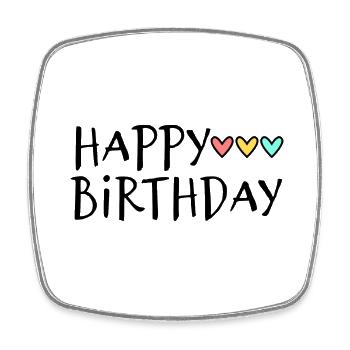 JAHRESTAG. ALLES GUTE ZUM GEBURTSTAG!. ALLES GUTE ZUM GEBURTSTAG!. - Viereckiger Kühlschrankmagnet - Weiß - Vorne