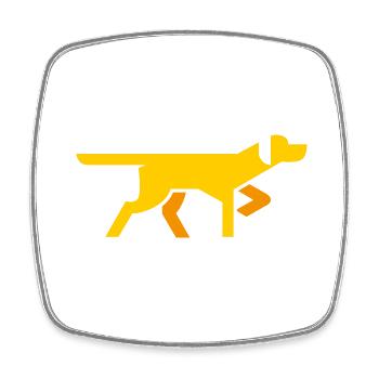 Hund Dog - Square fridge magnet - white - Front