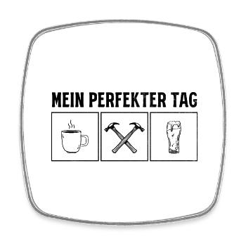 Der Perfekte Dachdecker Tag - Viereckiger Kühlschrankmagnet - Weiß - Vorne