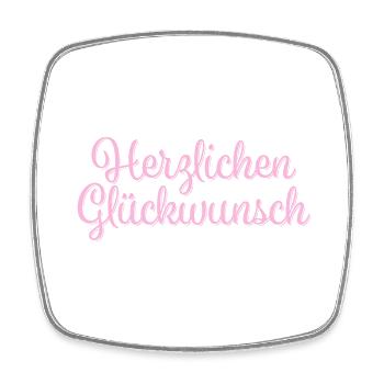 Herzlichen Glückwunsch Geschenkidee - Viereckiger Kühlschrankmagnet - Weiß - Vorne