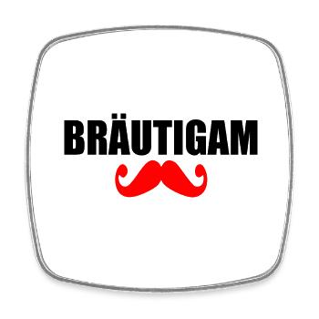 bräutigam - Viereckiger Kühlschrankmagnet - Weiß - Vorne