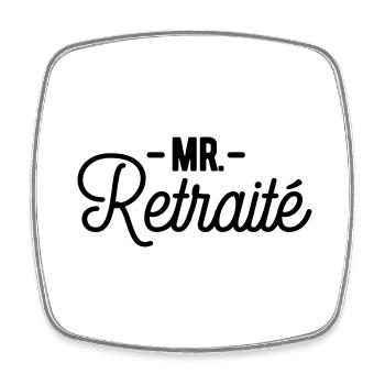 Retraite humour senior travail - Magnet carré - blanc - Devant