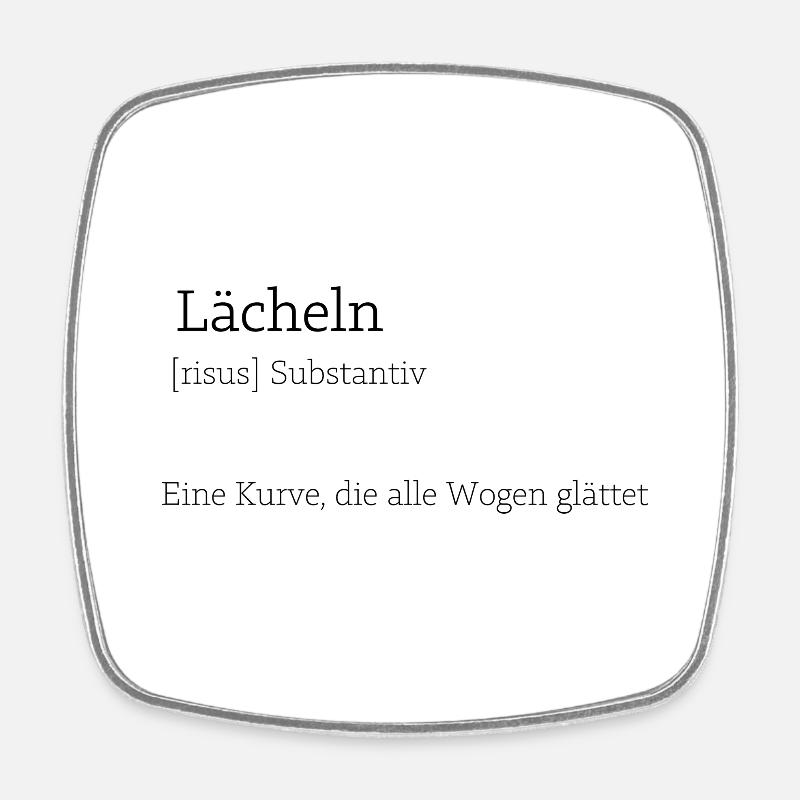 Lachen ist gesund - Viereckiger Kühlschrankmagnet - Weiß