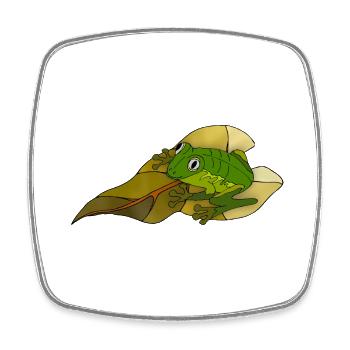 Frog - Square fridge magnet - white - Front
