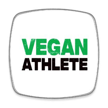 Vegan Athlete - Viereckiger Kühlschrankmagnet - Weiß - Vorne