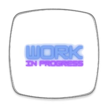 Work in progress - Viereckiger Kühlschrankmagnet - Weiß - Vorne