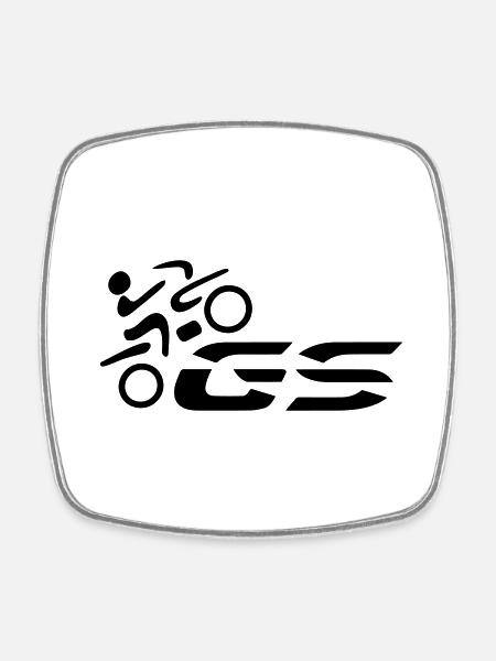 Logo GS Driver No. 1 | Black - Square fridge magnet - white