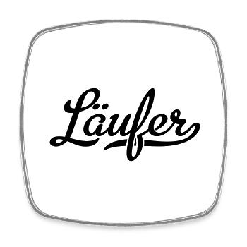 Läufer - Viereckiger Kühlschrankmagnet - Weiß - Vorne
