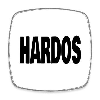 hardos - Magnet carré - blanc - Devant