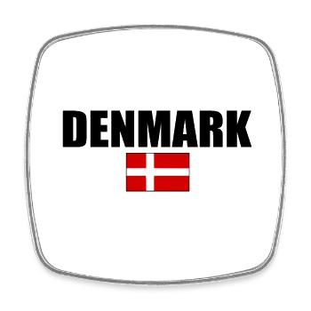 Dänemark - Viereckiger Kühlschrankmagnet - Weiß - Vorne