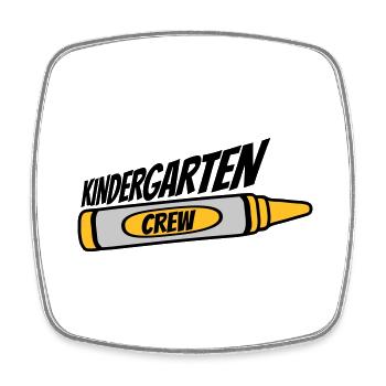 Kindergarten Crew Wachsmalstift Team - Viereckiger Kühlschrankmagnet - Weiß - Vorne
