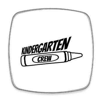 Team Kindergarten Crew Wachsmalstift - Viereckiger Kühlschrankmagnet - Weiß - Vorne