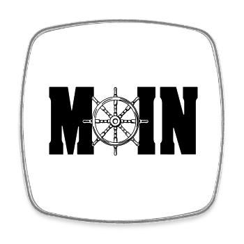 moin 4 - Viereckiger Kühlschrankmagnet - Weiß - Vorne
