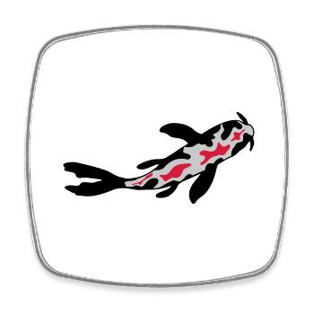 Koi Fisch Nishikigoi Design - Viereckiger Kühlschrankmagnet - Weiß - Vorne