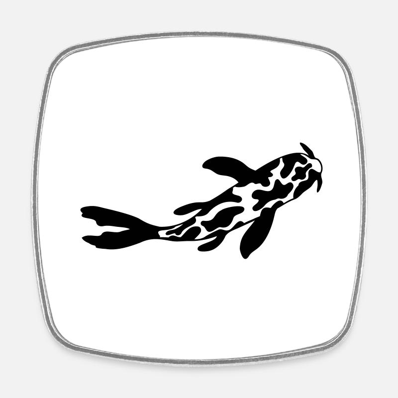 Cow Pattern Koi Fish Nishikigoi - Square fridge magnet - white
