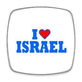 I love israel - Square fridge magnet - white - Front