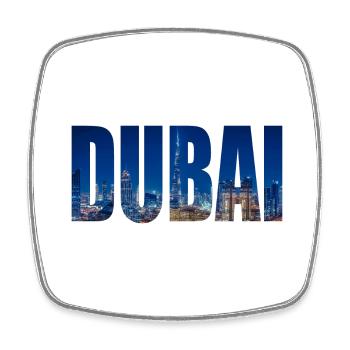 dubai - Viereckiger Kühlschrankmagnet - Weiß - Vorne