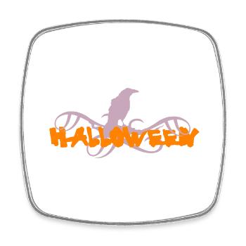 Halloween - Raven - Square fridge magnet - white - Front