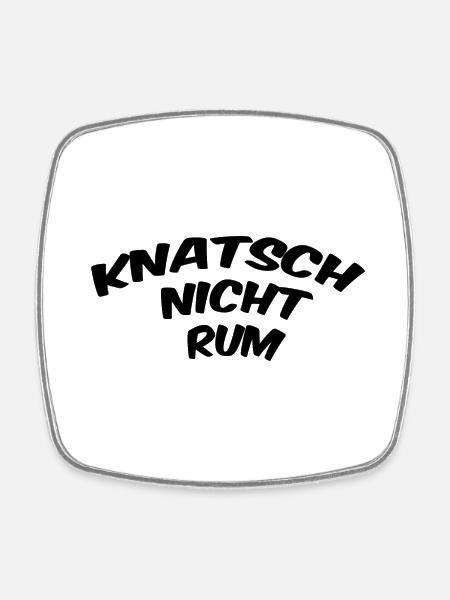 Knatsch - Viereckiger Kühlschrankmagnet - Weiß