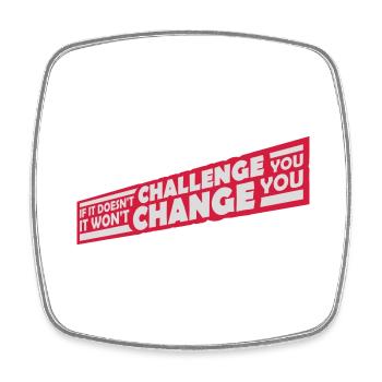 Workout Fitness Motivation Quote - Square fridge magnet - white - Front