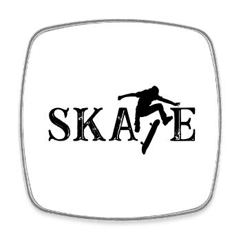 Skateboard Skater Sport - Magnet carré - blanc - Devant