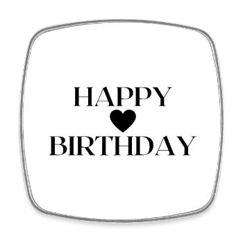 Happy Birthday Gift Idea - Square fridge magnet - white - Front