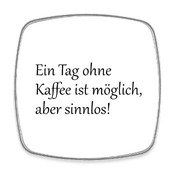 Coffee rules - Viereckiger Kühlschrankmagnet - Weiß - Vorne