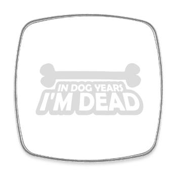 in dog years Dead - Viereckiger Kühlschrankmagnet - Weiß - Vorne