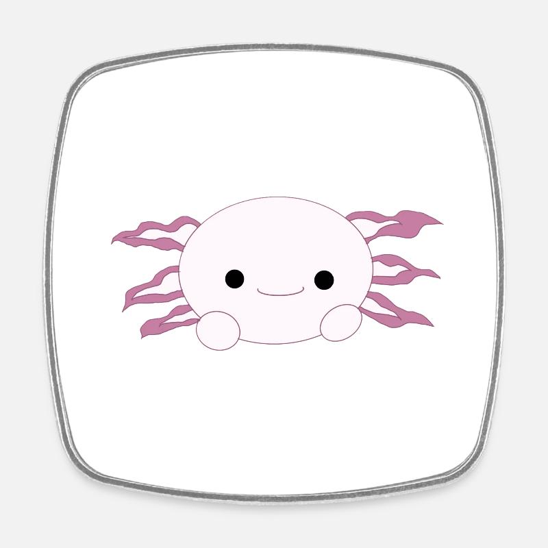 axolot - Square fridge magnet - white