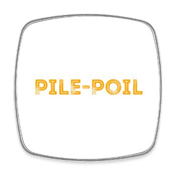 Et comme d'hab, pile poil en retard - humour - Magnet carré - blanc - Devant