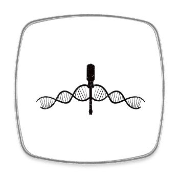 Craftsman Screwdriver Craft Mechanic - Square fridge magnet - white - Front