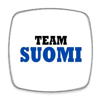 Team suomi - Magnet carré - blanc - Devant
