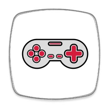 Alter Controller Retro Gamer - Viereckiger Kühlschrankmagnet - Weiß - Vorne