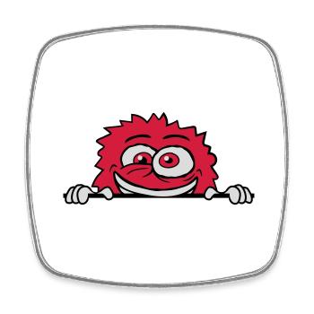 Nervous breakdown monster shield crazy - Square fridge magnet - white - Front