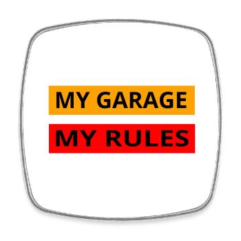 Garage - Square fridge magnet - white - Front