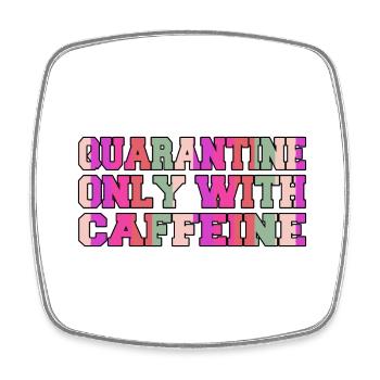 present cappuccino present idea office tired mug - Viereckiger Kühlschrankmagnet - Weiß - Vorne