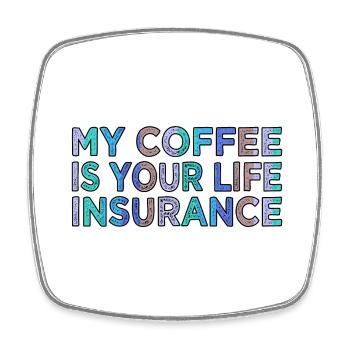 Roastedbeans Coffeebean blagues dictons tasse à café - Magnet carré - blanc - Devant