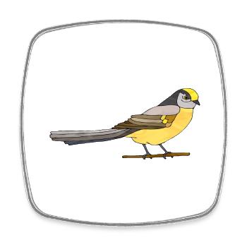 Vogel - Viereckiger Kühlschrankmagnet - Weiß - Vorne