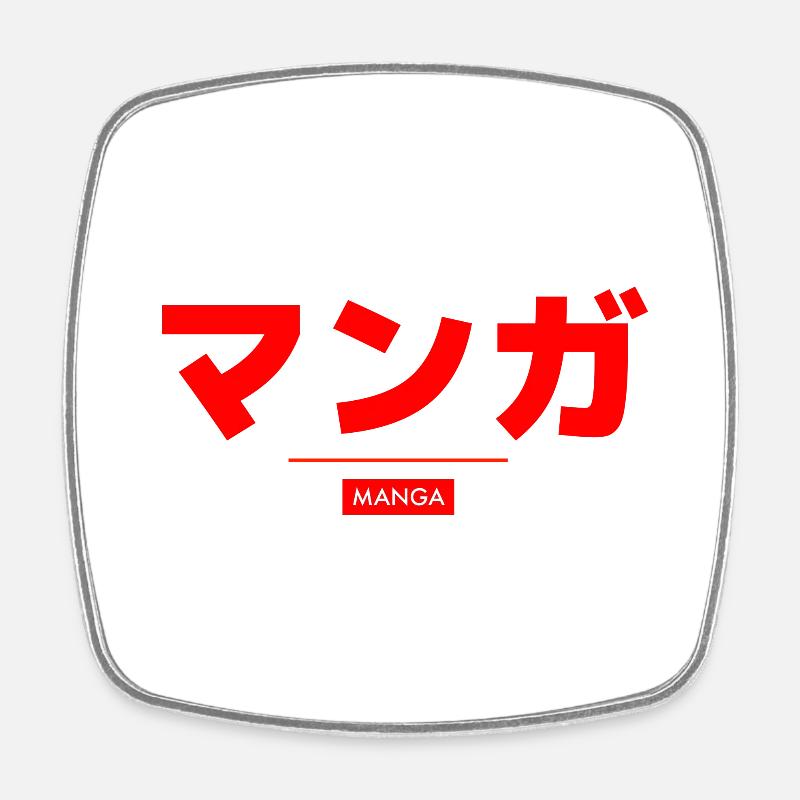 Japanisch - Viereckiger Kühlschrankmagnet - Weiß