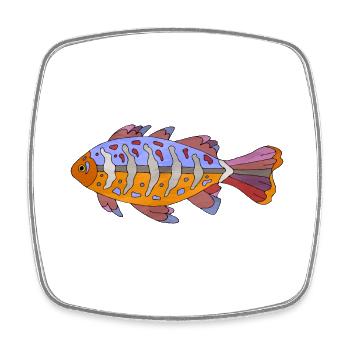 Fish - Square fridge magnet - white - Front