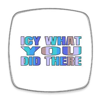 Dinosaur Tshirt Joke Christmas Present Beard - Square fridge magnet - white - Front