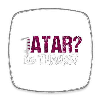 Qatar Boycott Flag Gift - Square fridge magnet - white - Front
