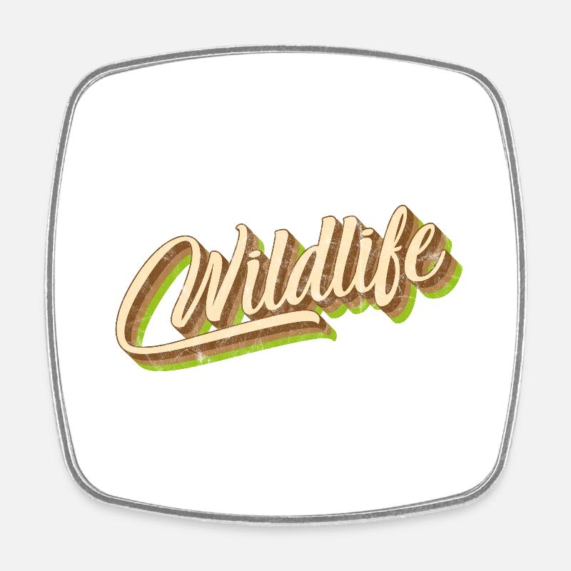 Wildlife - Square fridge magnet - white
