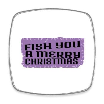 bass fishing comic axolotls birthday beard gang - Viereckiger Kühlschrankmagnet - Weiß - Vorne