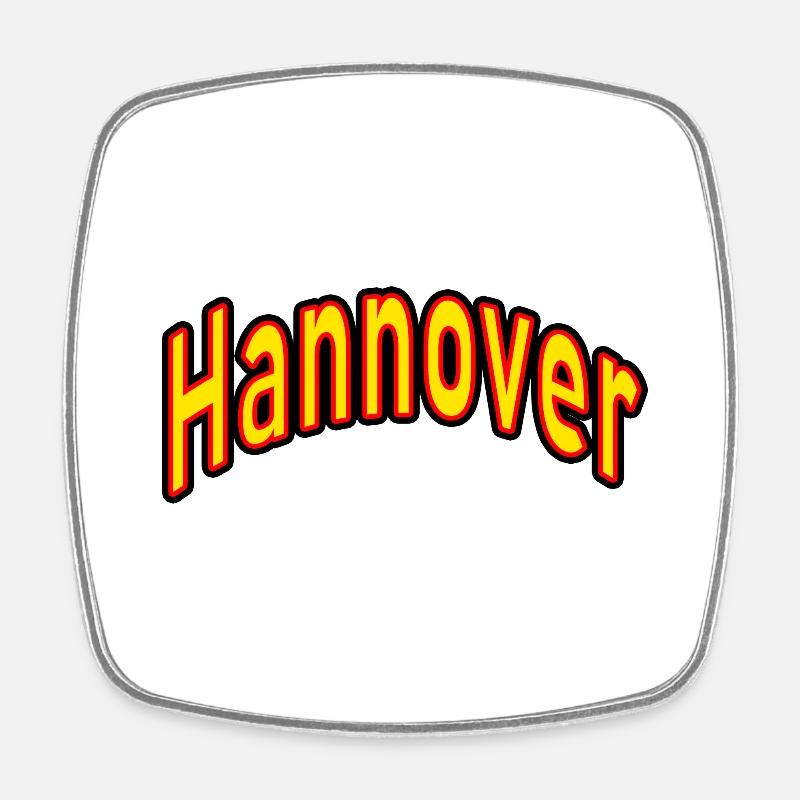 Hannover - Viereckiger Kühlschrankmagnet - Weiß