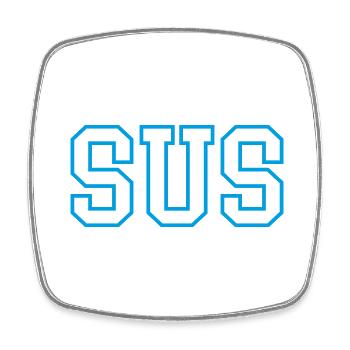 sus - Viereckiger Kühlschrankmagnet - Weiß - Vorne