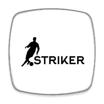 Fußball Soccer - Viereckiger Kühlschrankmagnet - Weiß - Vorne
