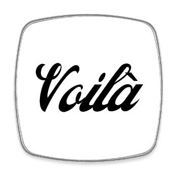 Voilà idee cadeau - Magnet carré - blanc - Devant