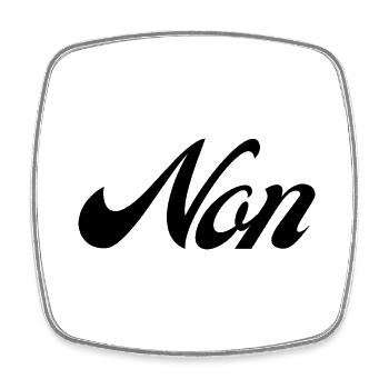 Non idée cadeau - Magnet carré - blanc - Devant
